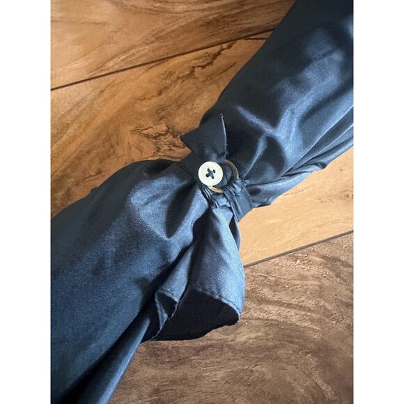 Black Vintage Schertz Umbrella Wood Handle Parasol Metal Tip Case - Picture 12 of 15